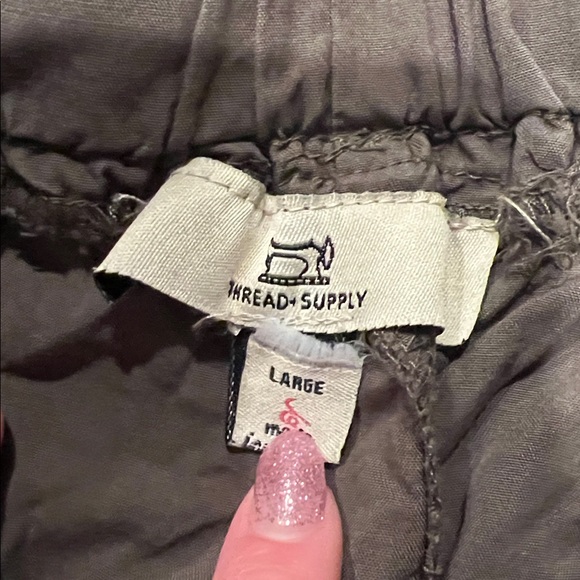 Thread & Supply olive green paper bag waist pants - Picture 9 of 9